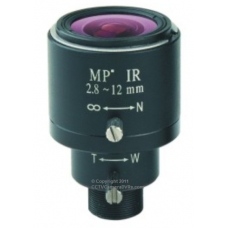 2.8-12mm Mega Pixel Fixed Iris CCTV Camera Lens IR Distance 350-950nm