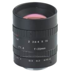 20mm 8 mp Mega Pixel CCTV Camera Lens Manual Iris