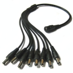1 to 8 Power Splitter Adapter Cable for CCTV Security DVR System Camera 8 CH